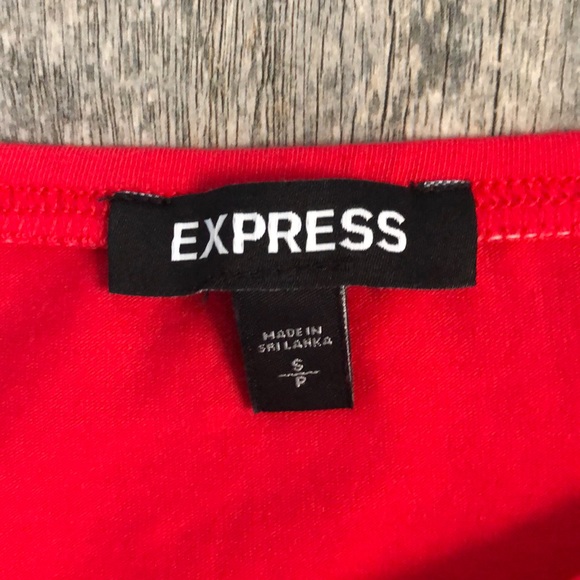 Red Flare Sleeve Bodysuit - Picture 2 of 5